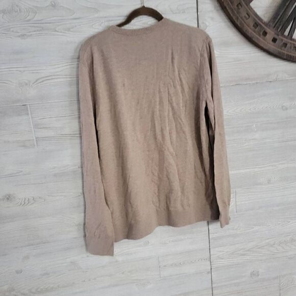 Theory Merino Wool Blend Mens Sweater SZ XL Beige - Picture 4 of 4